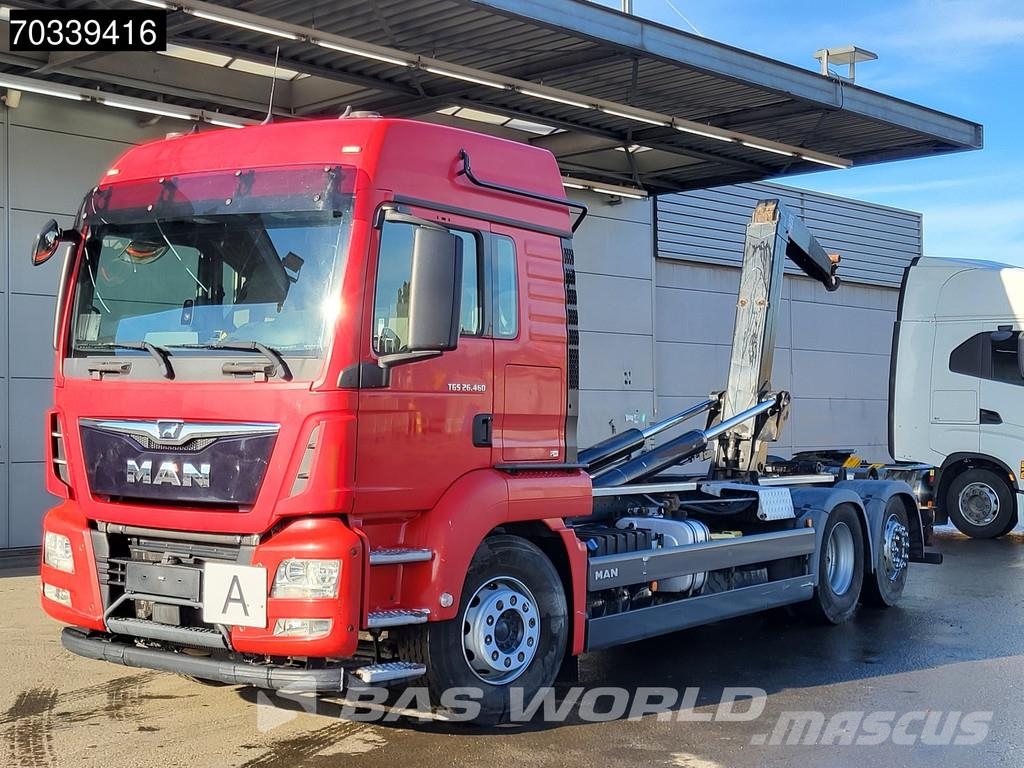 MAN TGS 26.460 6X2 6x2*4 VDL 21t Hook Retarder Manual Vrachtwagen met containersysteem