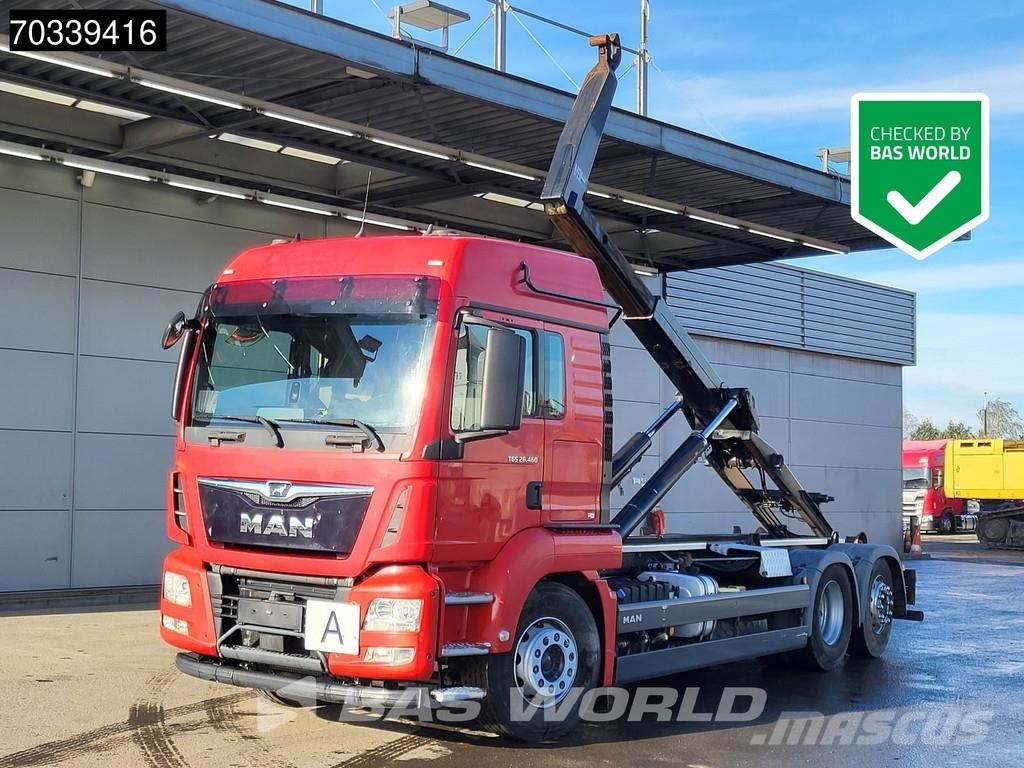 MAN TGS 26.460 6X2 6x2*4 VDL 21t Hook Retarder Manual Vrachtwagen met containersysteem