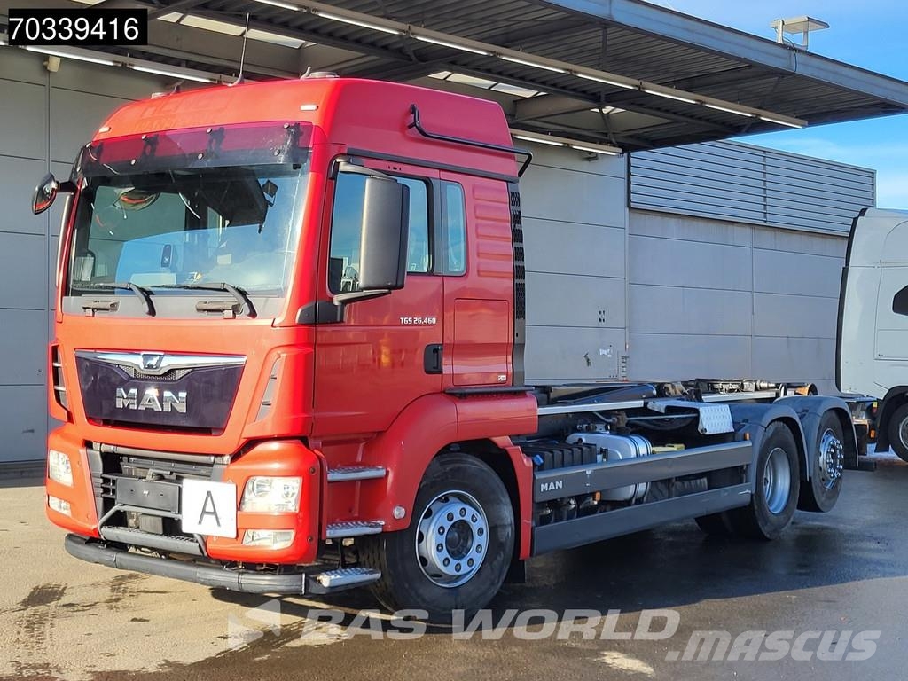 MAN TGS 26.460 6X2 6x2*4 VDL 21t Hook Retarder Manual Vrachtwagen met containersysteem