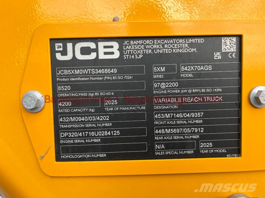 JCB 542-70 Agri Super DEMO 350h Verreikers
