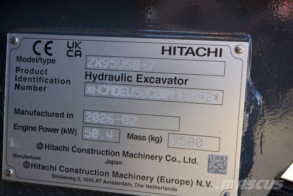 Hitachi ZX 95 USB-7 VA Vidutinės galios ekskavatoriai 7-12 t