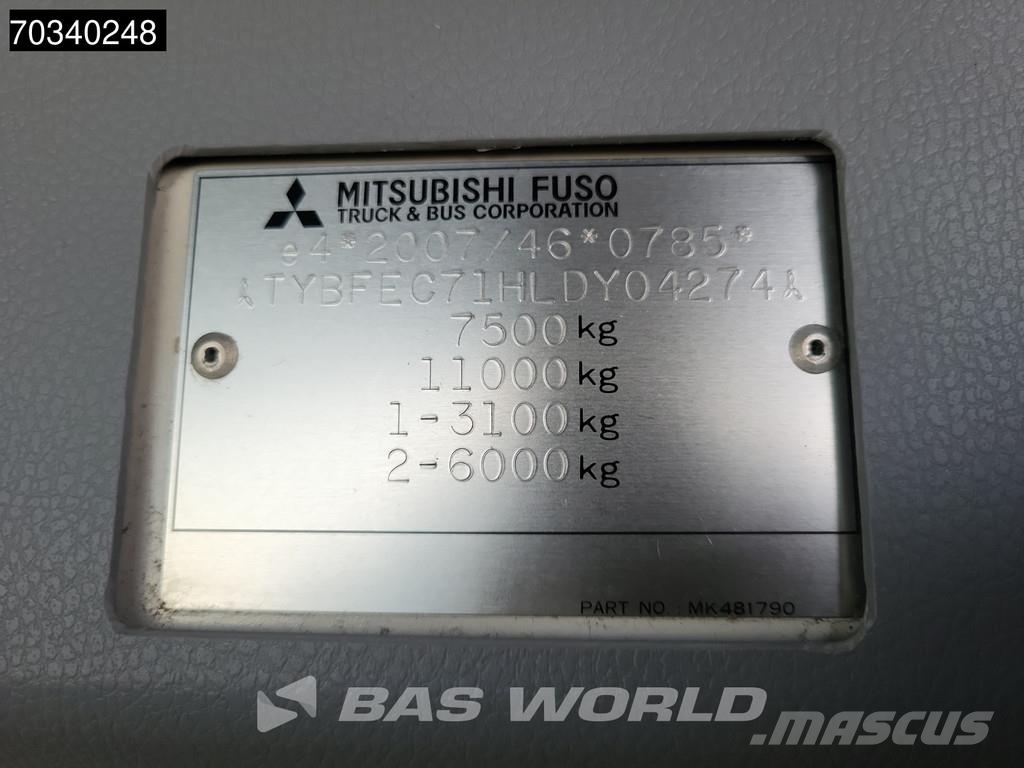 Mitsubishi Canter 7C15 4X2 8tonner 1000kg Ladebordwand Automa Bakwagens met gesloten opbouw