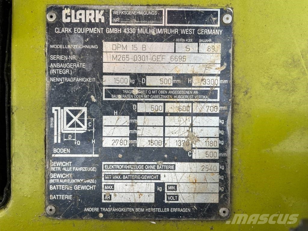Clark DPM15B   V-3965  EO شاحنات الديزل