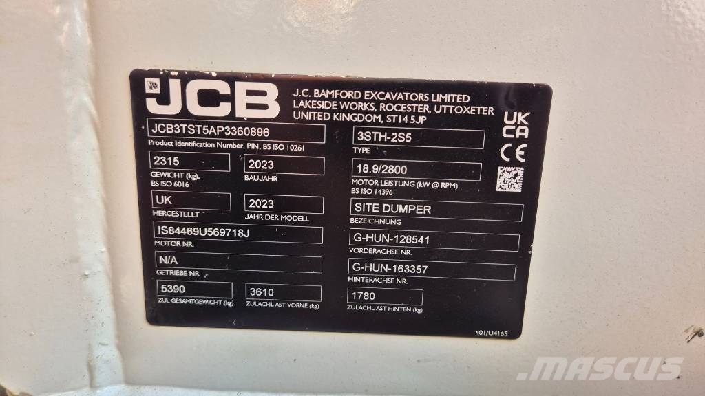 JCB 3STH-2S5 - 2023 YEAR - 495 HOURS - TOP 铰接式自卸车