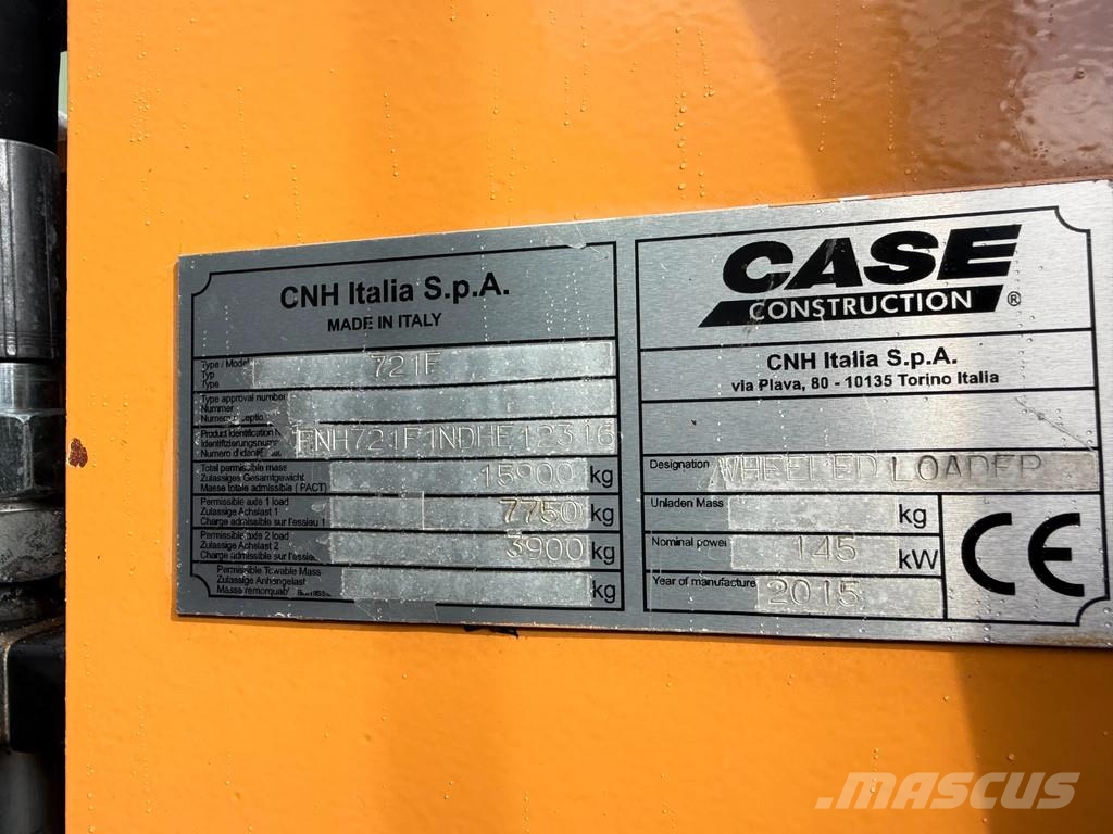CASE 721F 721F Cargadoras sobre ruedas