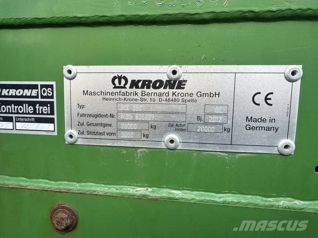 Krone MX 350 GL Прицепы с самозагрузкой