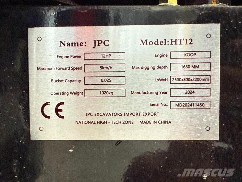 JPC HT12 NEW AND UNUSED! Εκσκαφάκι (διαβολάκι) < 7t