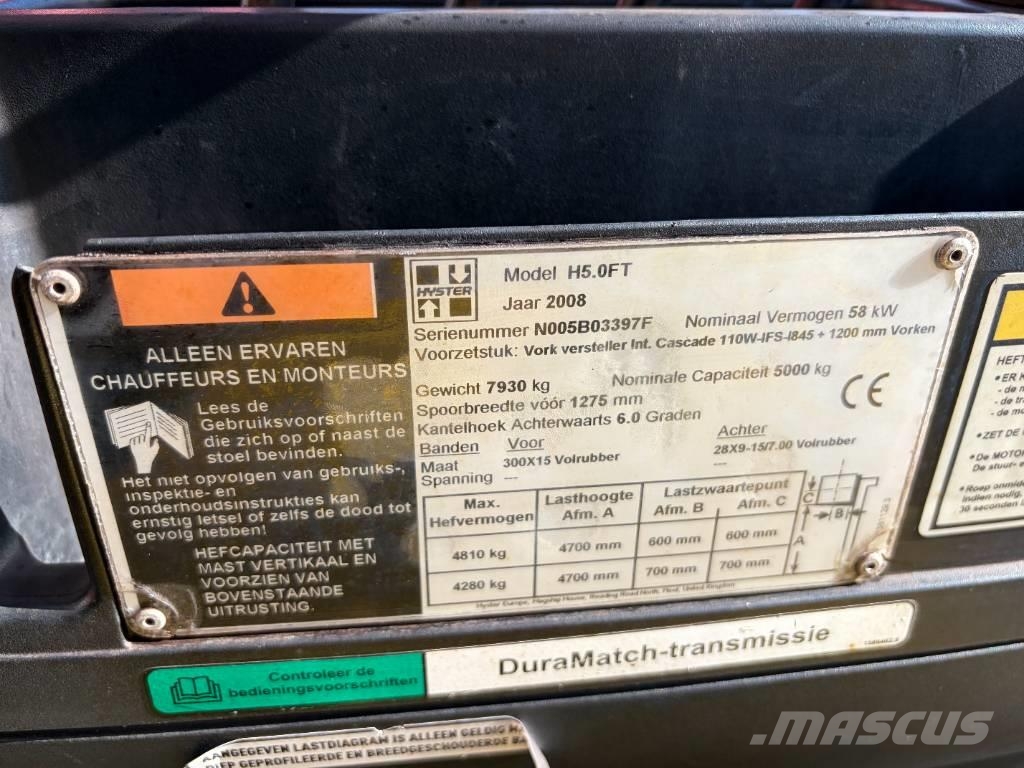 Hyster H5.0FT DIESEL Dyzeliniai krautuvai