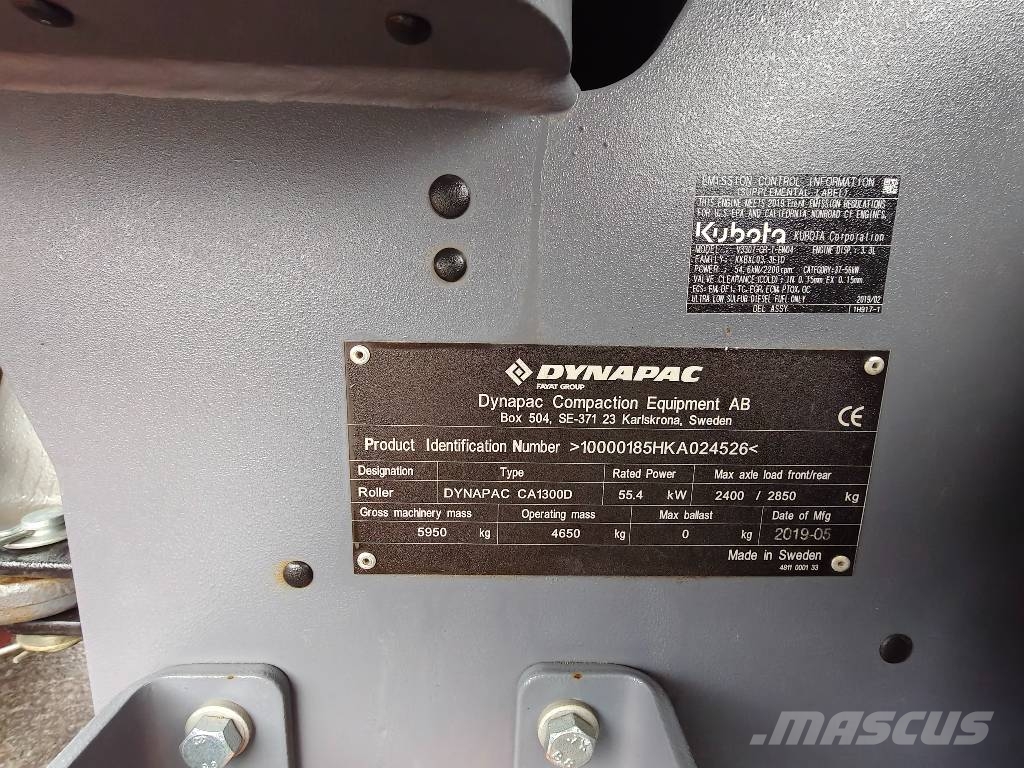 Dynapac CA 1300 D مداحل أحادية الأسطوانة