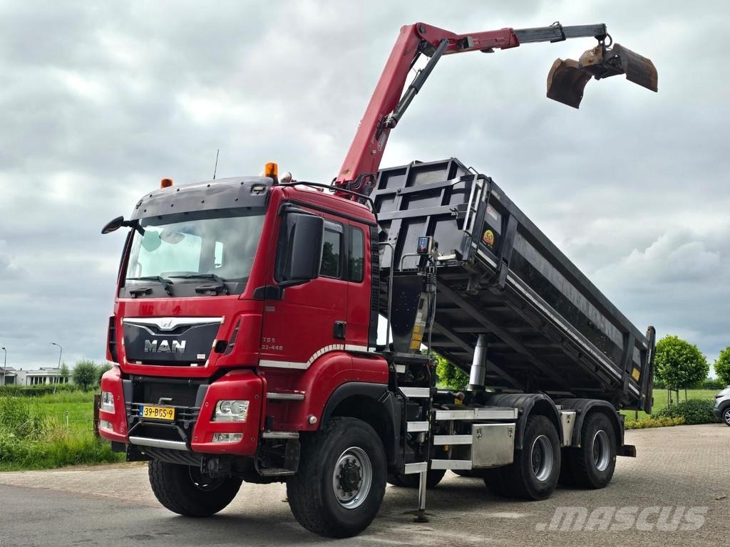 MAN TGS 33.400 6X6 BH WVT WS Z-crane/TIPPER!! EURO 6!! شاحنات قلابة