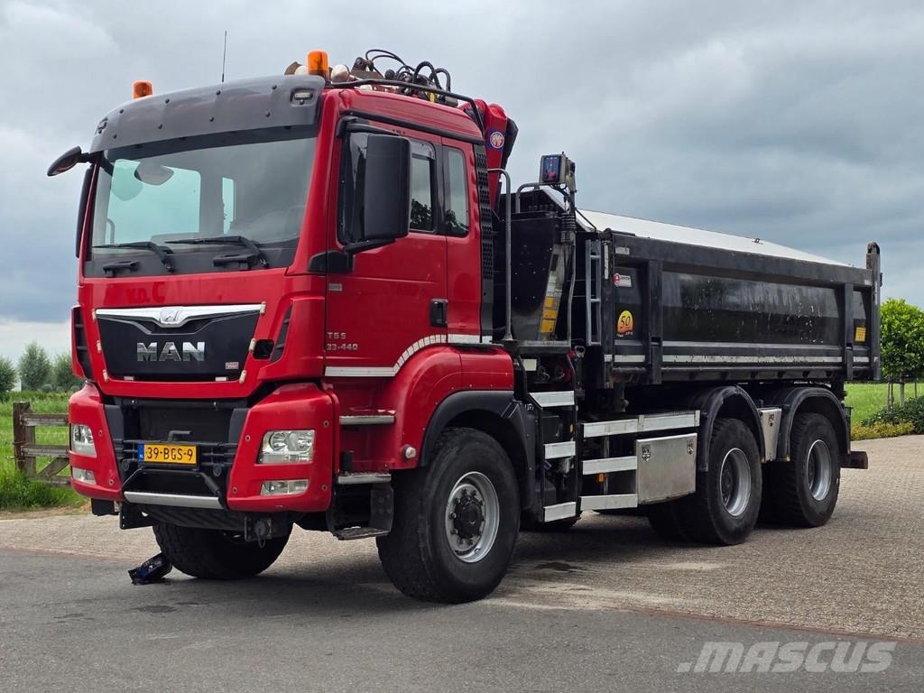 MAN TGS 33.400 6X6 BH WVT WS Z-crane/TIPPER!! EURO 6!! شاحنات قلابة