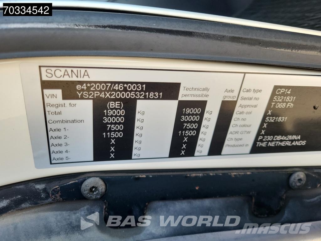 Scania P230 4X2 19tonner Automatic 1500kg Ladebordwand Eu ボックスボディー、ウイング、箱車