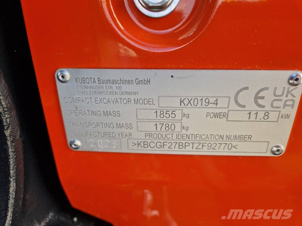 Kubota KX 019-4 jak CAT WACKER JCB R442 Mini pelle < 7t