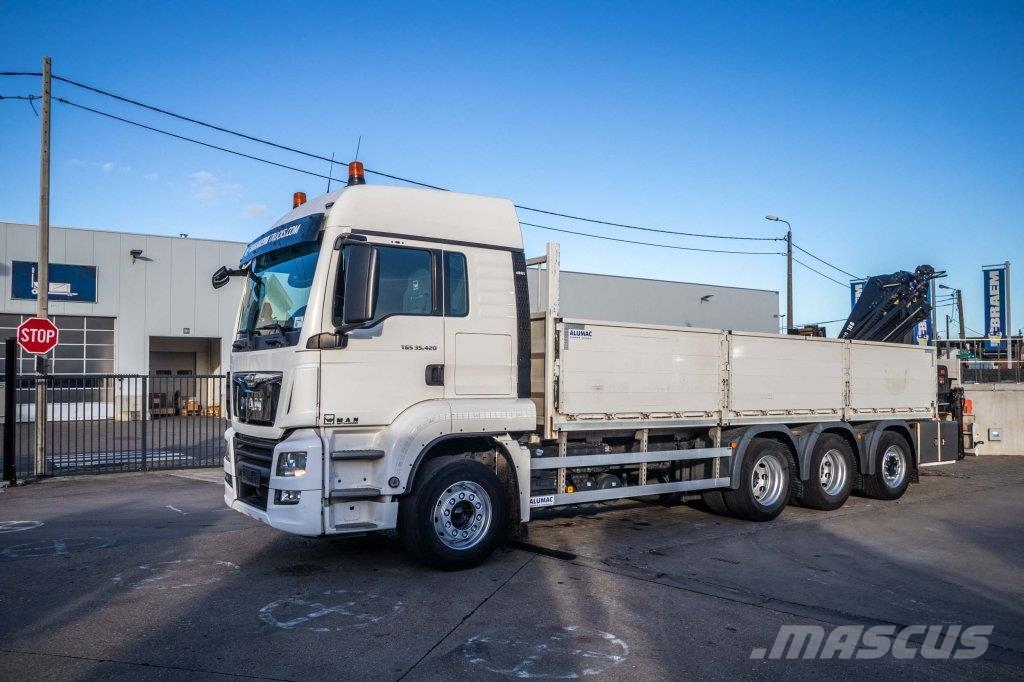 MAN TGS 35.420 BL-8X4-4 +HIAB 188 E-2 플랫베드/드롭사이드 트럭