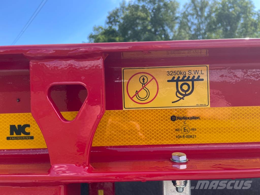 NC 2axl traktordragen maskintrailer 16T Góndola de cama rebajada
