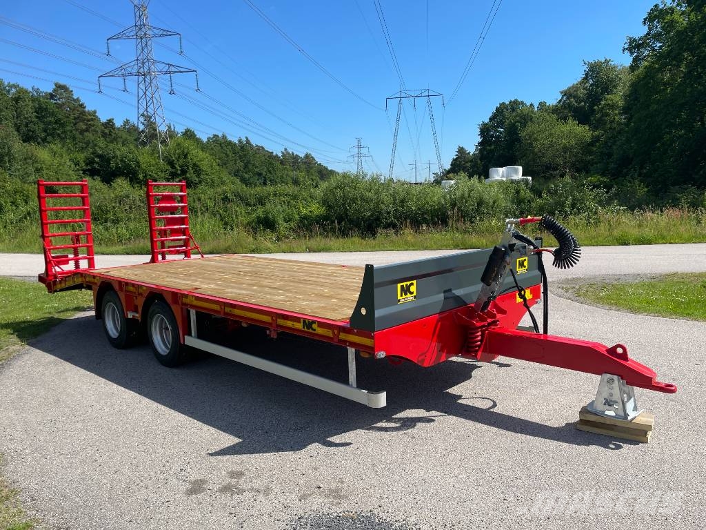 NC 2axl traktordragen maskintrailer 16T Góndola de cama rebajada