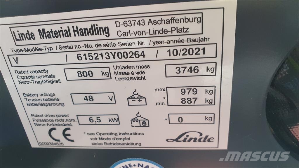 Linde V48 Περονοφόρο ανυψωτικό συλλογής παραγγελιών μεγάλου ύψους