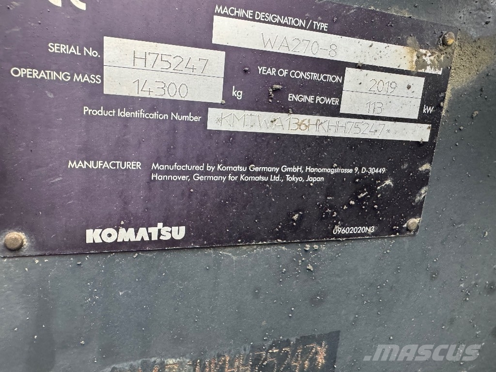 Komatsu WA 270-8 Wielladers