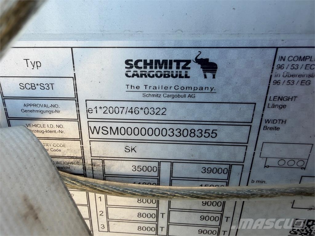 Schmitz Cargobull VIN 355 Semirremolques con caja de lona