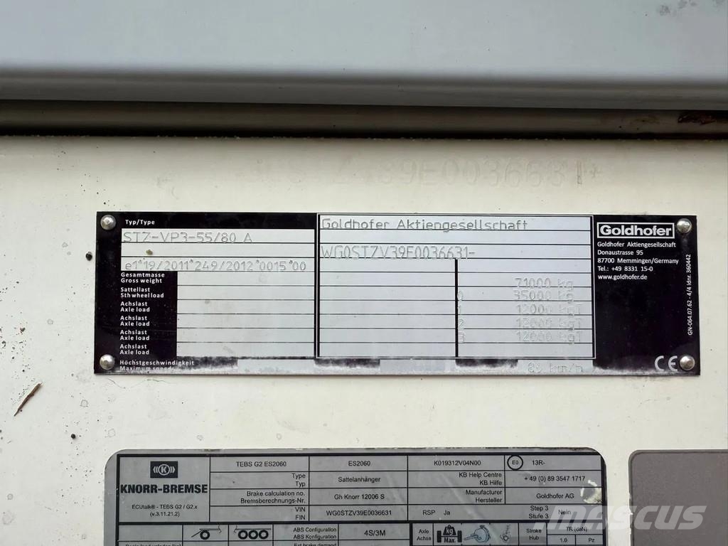 Goldhofer STZ VP 3 55/80A Zemie treileri