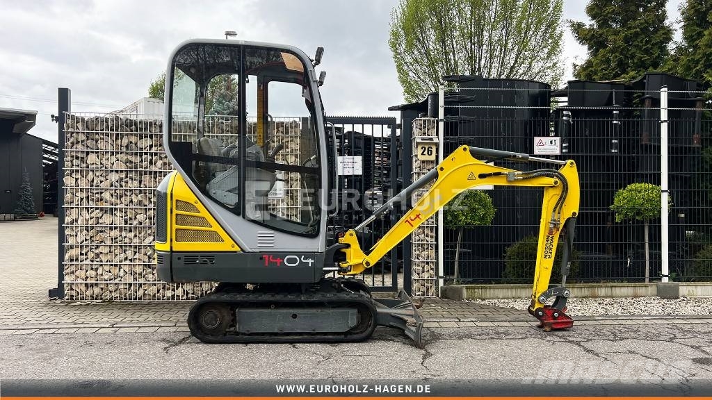 Wacker Neuson 1404 Minibagger, Schnellwechsler MS01, Knickmatik Miniexcavadoras