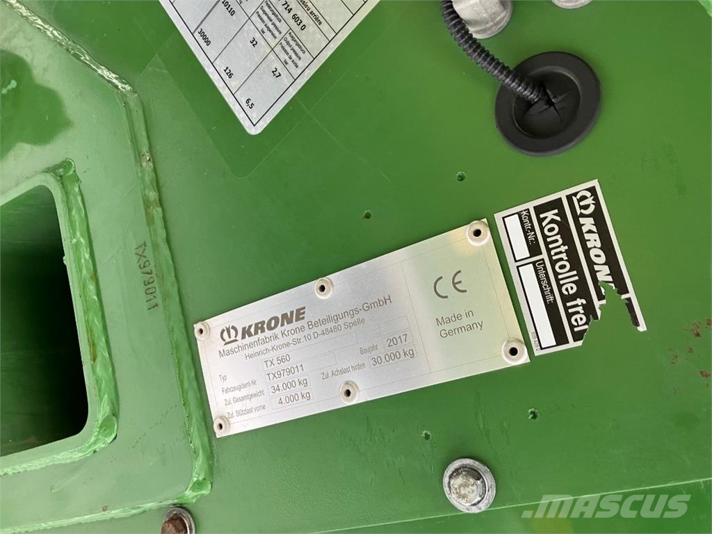 Krone TX 560 Käsittely- ja sijoittelulaitteet