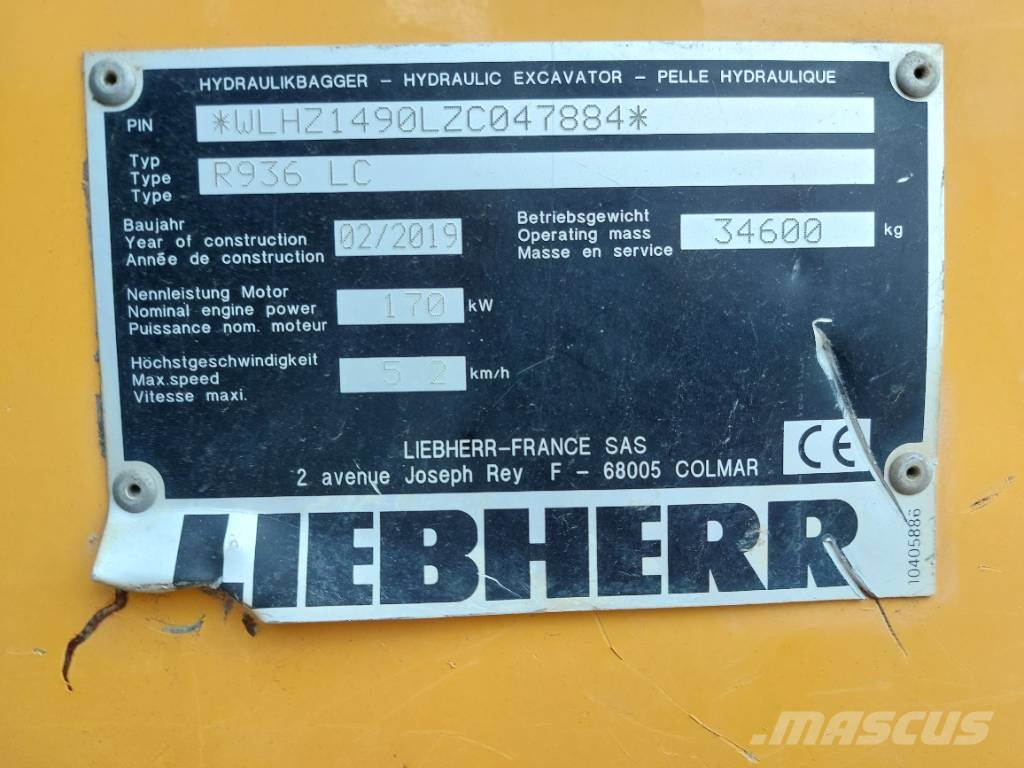 Liebherr R936LC Rupsgraafmachines