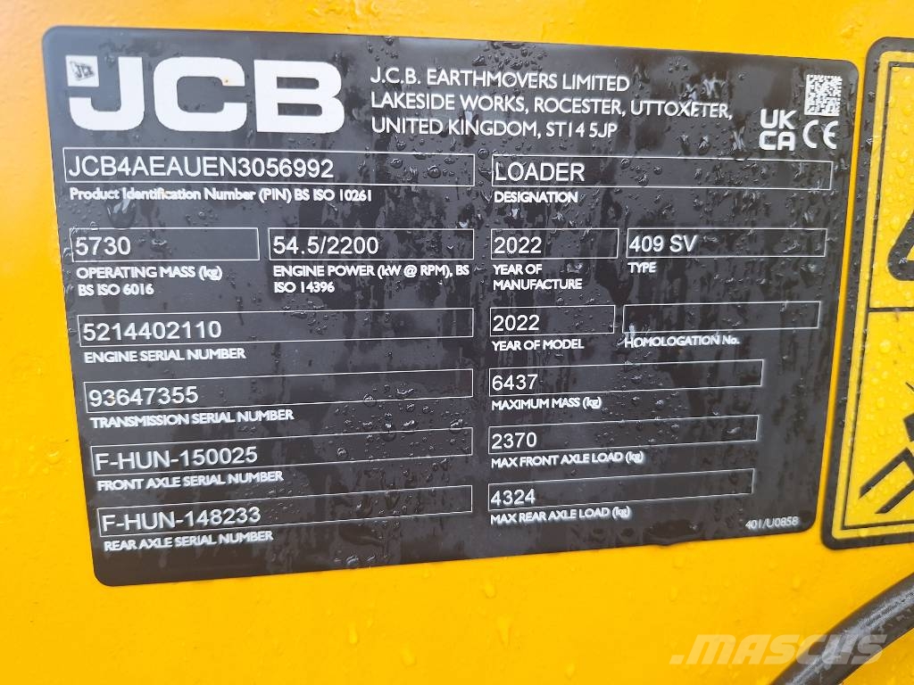 JCB 409 SV Ładowarki kołowe