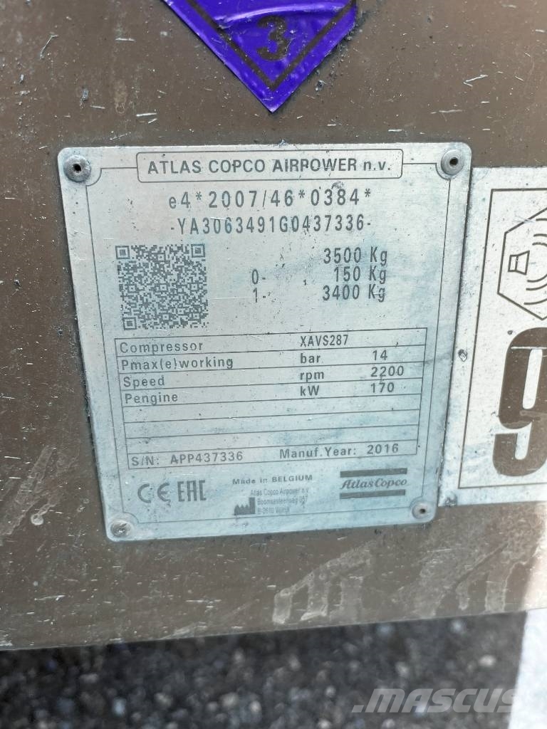Atlas Copco XAVS287 压缩机