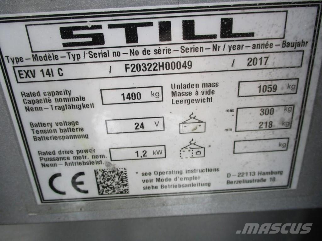 Still EXV14C معدات الرفع منخفض المستوى