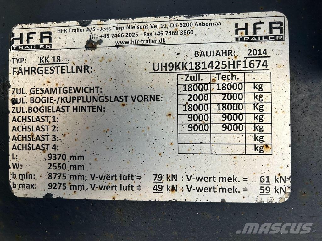HFR KK18 CARRIER SUPRA 750 MT Temperature controlled trailers