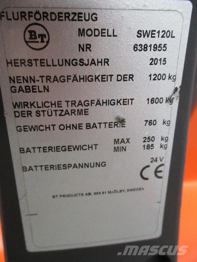 BT SWE120L Transpalette accompagnant