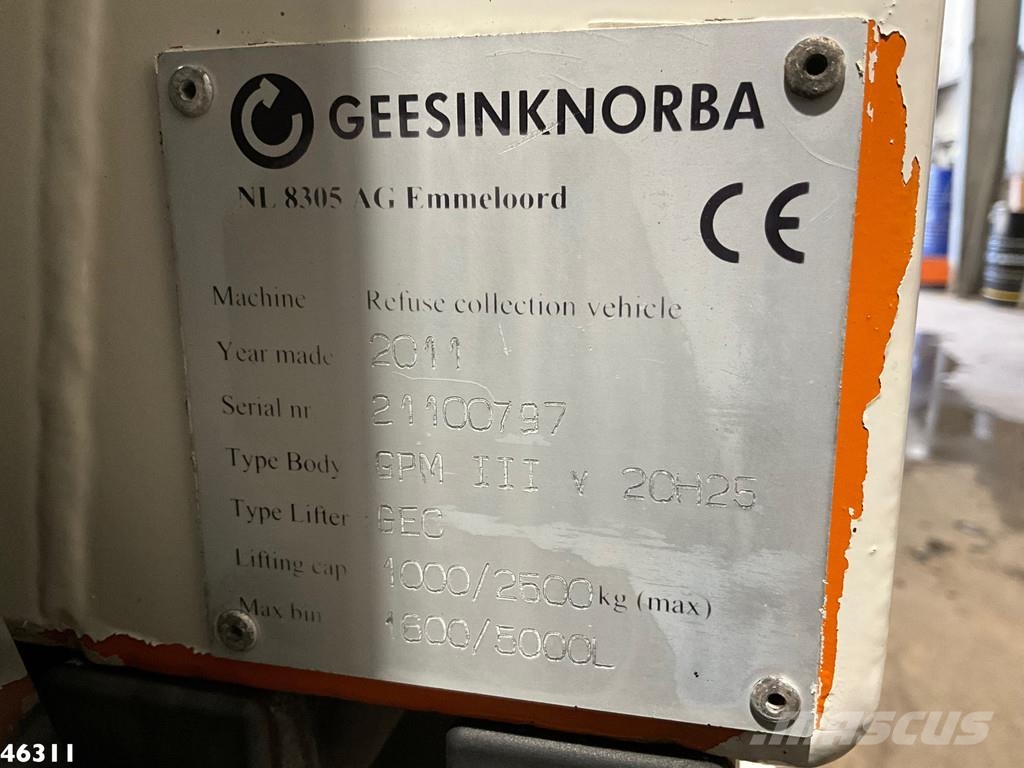 DAF FAG 75 CF 250 Geesink 20m³ Camiones de basura