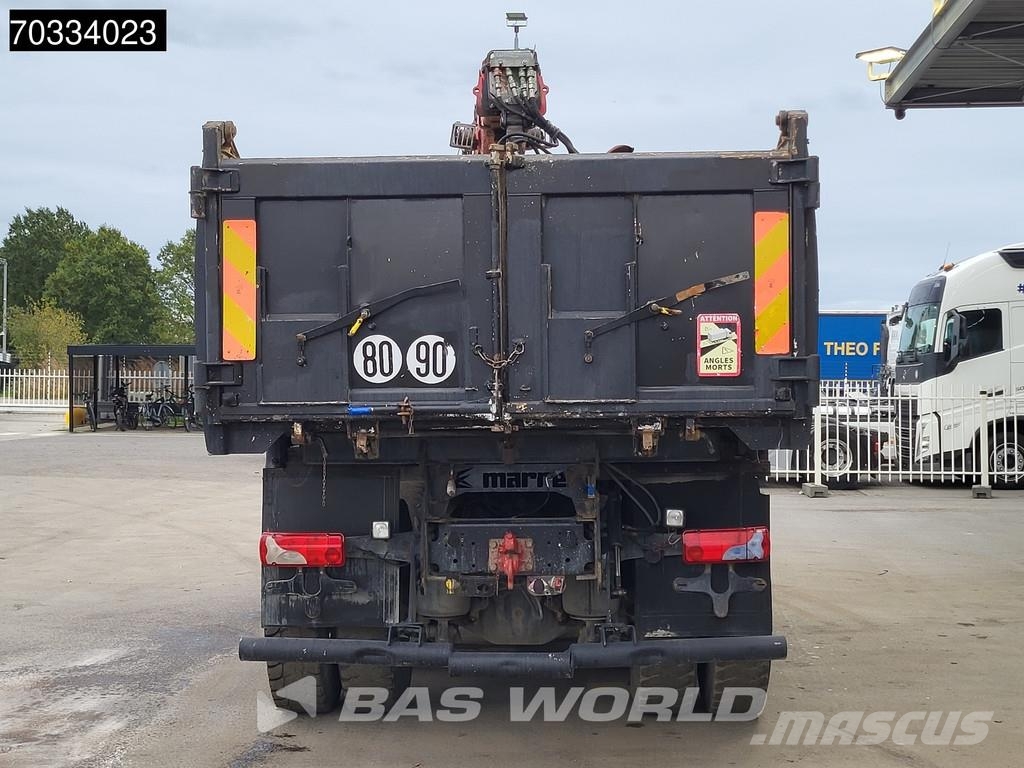 MAN TGA 33.360 TGA 6X4 HMF 1643 Z2 Crane 10m3 3-way ti Kiperi kamioni