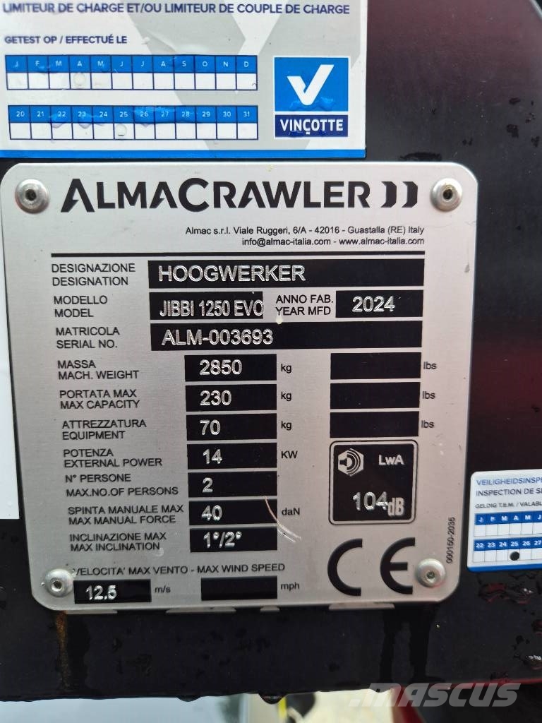 Almacrawler Jibbi 1250 EVO Teleskopiniai keltuvai