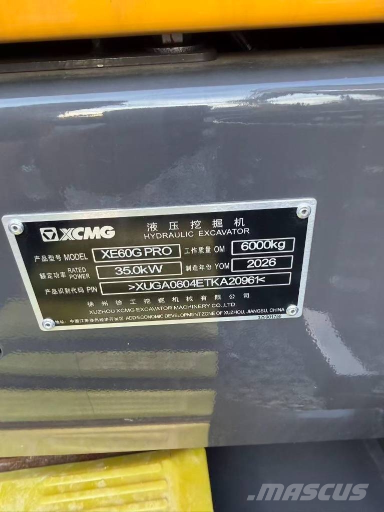 XCMG XE 60 G Pro Lánctalpas kotrók