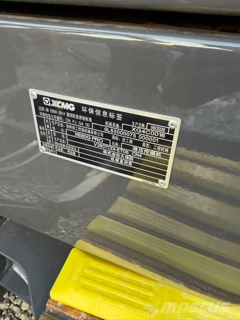 XCMG XE 60 G Pro Lánctalpas kotrók