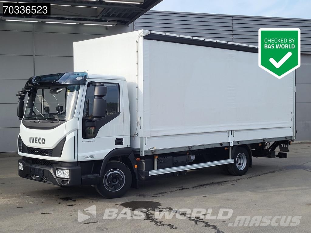 Iveco Eurocargo 75E190 4X2 8tonner 1000kg Tailgate Autom Тентованные грузовики
