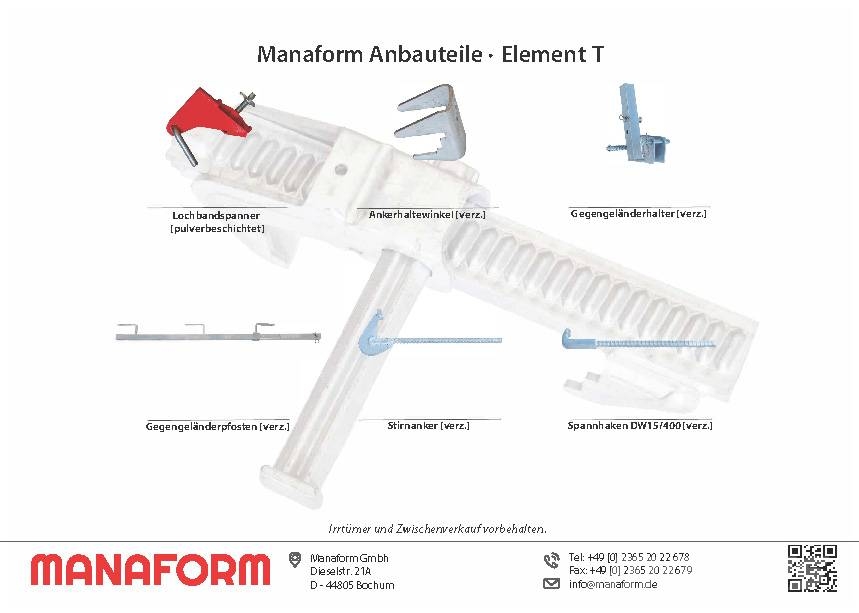 Manaform Zubehör & Ersatzteile Schalung Cofragem