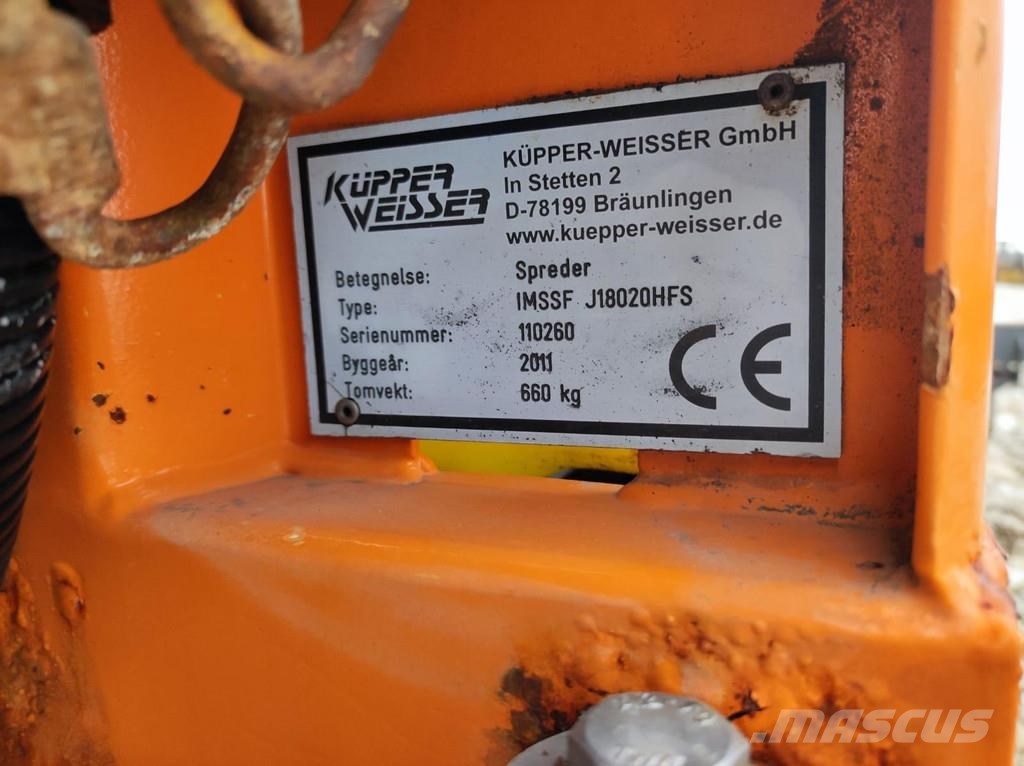 Kupper WEISSER SPREEDER IMSSF J18020HFS Sableuse et saleuse