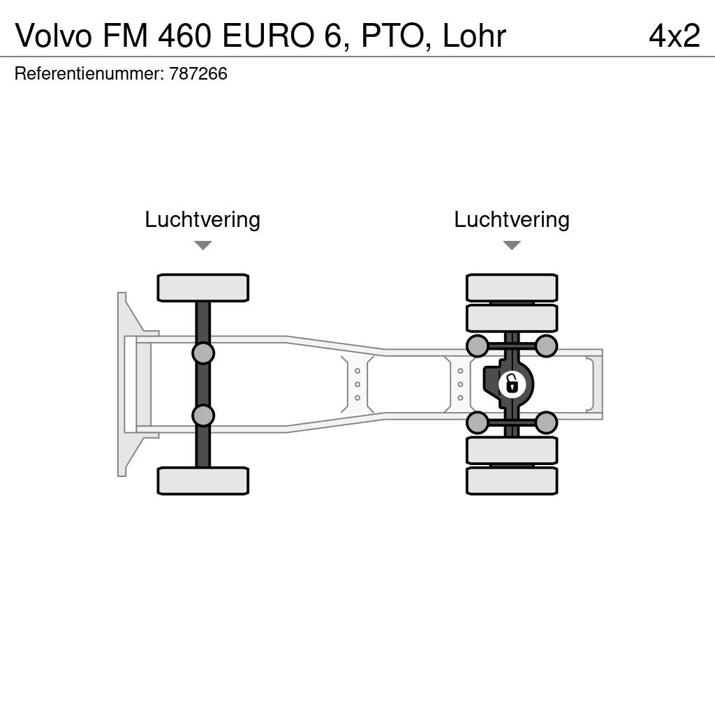 Volvo FM 460 EURO 6, PTO, Lohr Cabezas tractoras