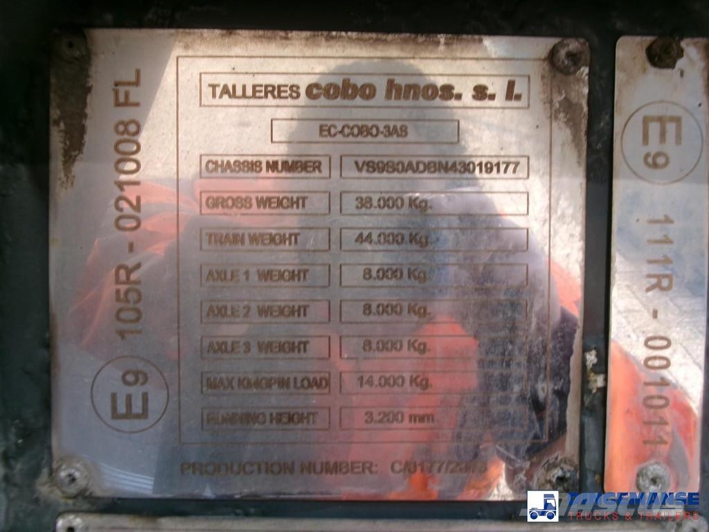 Cobo Fuel tank alu 44.7 m3 / 6 comp + pump Cisternos puspriekabės
