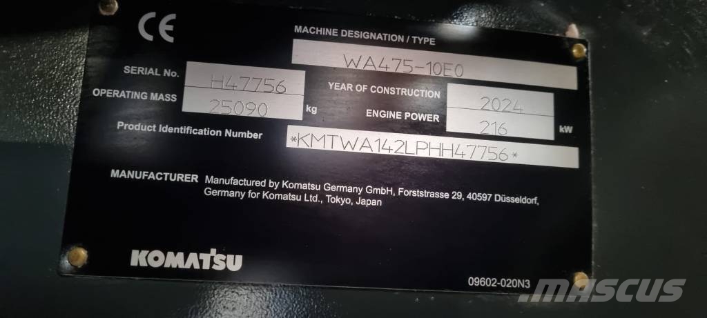 Komatsu WA 475-10E0 Tekerlekli yükleyiciler
