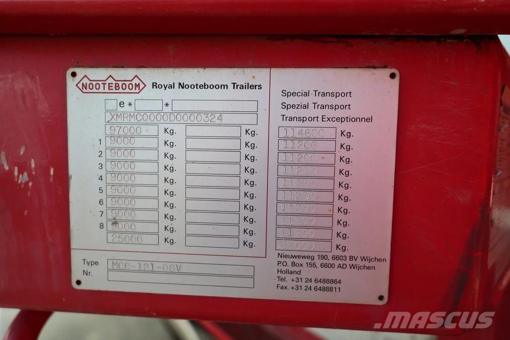 Nooteboom MCO-121-08V, double extendable 8-Axle Semi-Trailer Diepladers