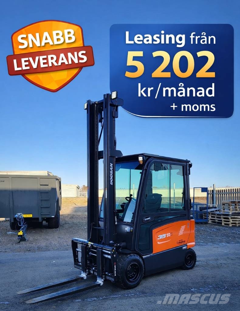 Doosan B 35 X-7 3500 kg 4805 mm HYR-KÖP Elektrische heftrucks