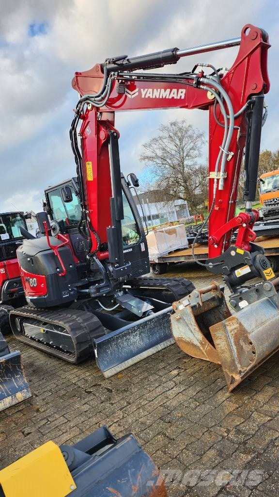 Yanmar Vio80-2PB Verstellausleger Powertilt HS08 حفارات وسط 7 طن - 12 طن