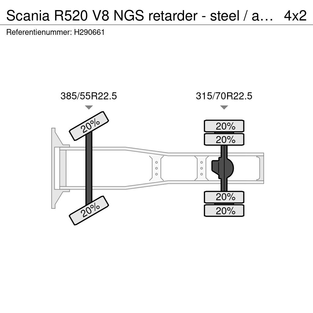 Scania R520 V8 NGS retarder - steel / air - navi - fridge Sattelzugmaschinen