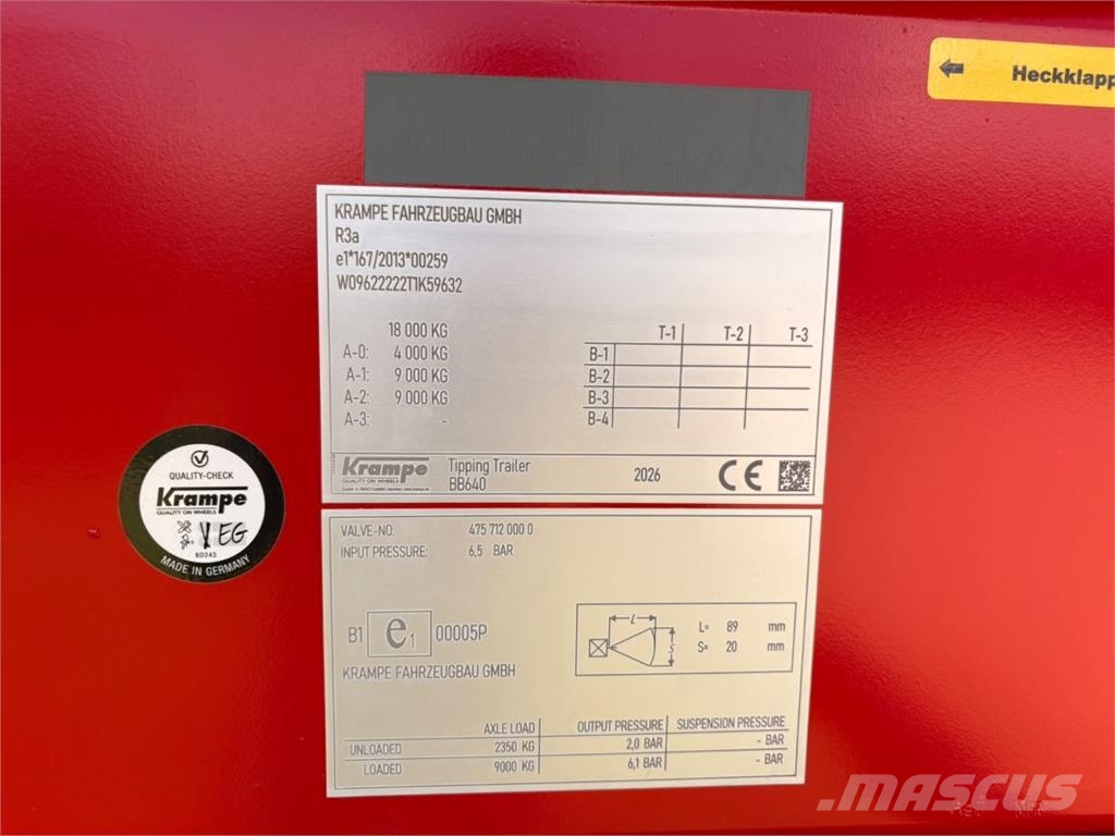 Krampe BB 640 Muut maatalouskoneet