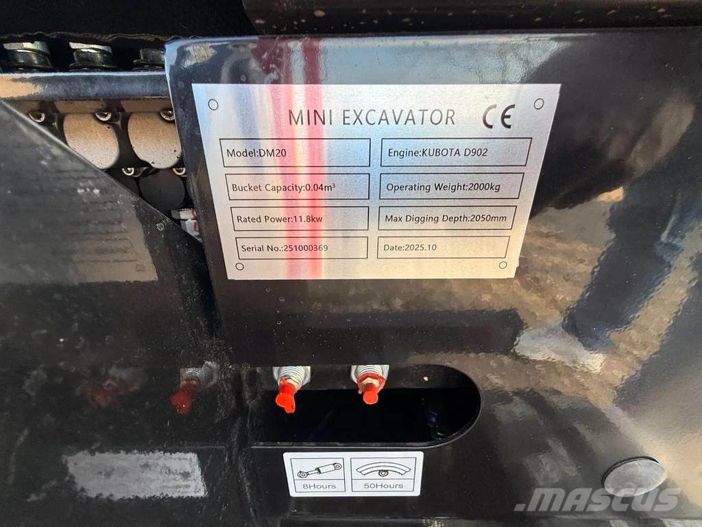 Mini DM20 حفارات صغيرة أقل من 7 طن (حفارات صغيرة)