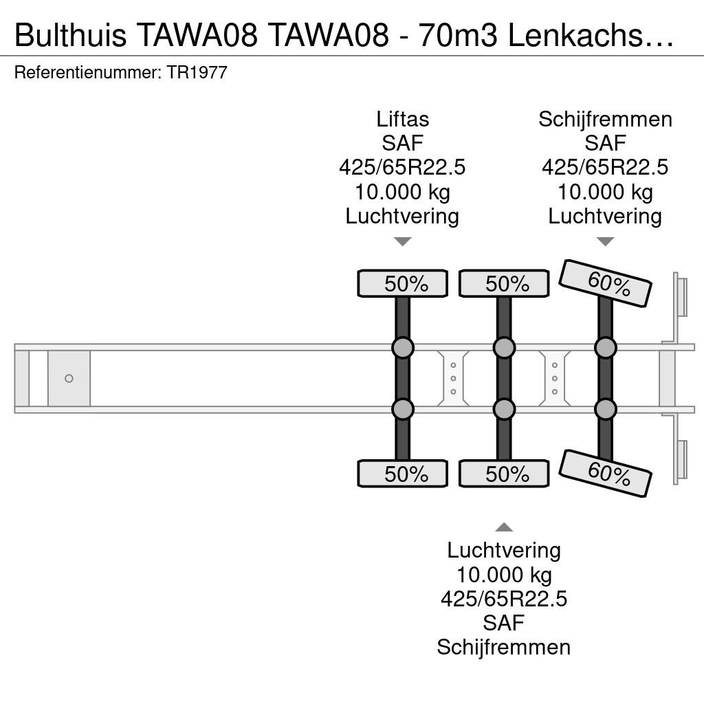 Bulthuis TAWA08 TAWA08 - 70m3 Lenkachse Agrar APK/TUV 10/27 Schuifvloeropleggers